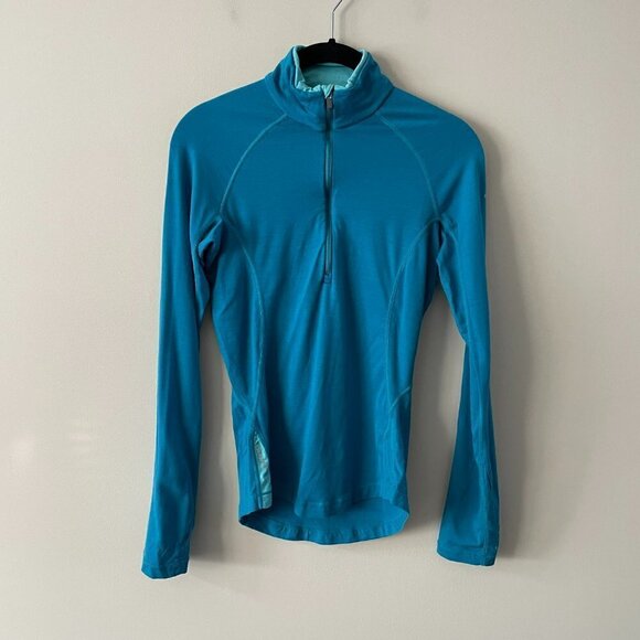 Icebreaker Merino 260 Zone Long Sleeve 1/2 Zip Ski Baselayer Shirt Blue XS - Picture 2 of 7